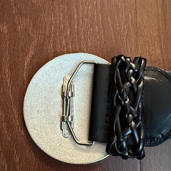 Lane Bryant Braided Genuine Bonded  Leather Silver Metal Belt Size 26/28 or 4X - Picture 8 of 10